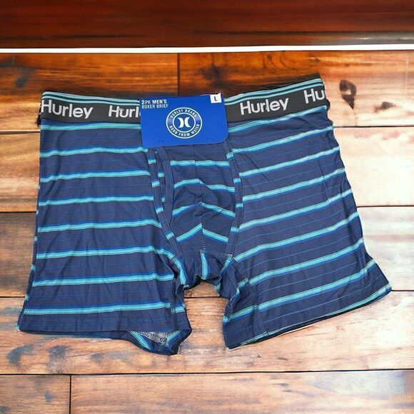 NWT Hurley 2 Pack Men’s Boxer Briefs (Large/36-38”) - Picture 1 of 4